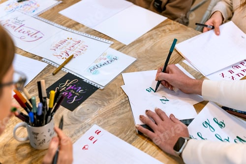 Preview: Art lettering workshop. Learning to draw letters. College classes.