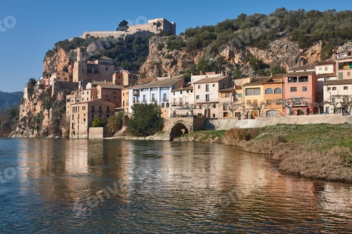 Preview: Historic village with medieval castle. Miravet, Tarragona. Catalunya, Spain