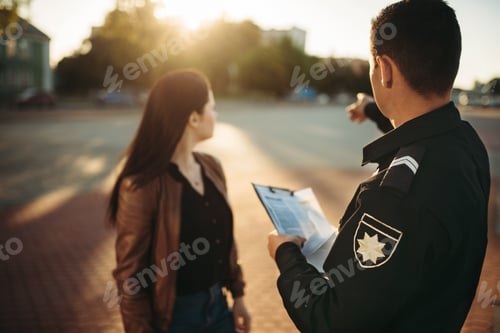 Preview: Police officer shows parking place to driver
