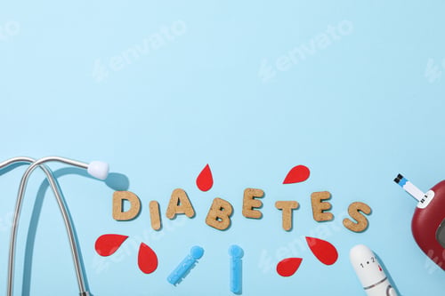 Preview: Necessary elements for diabetes, top view.