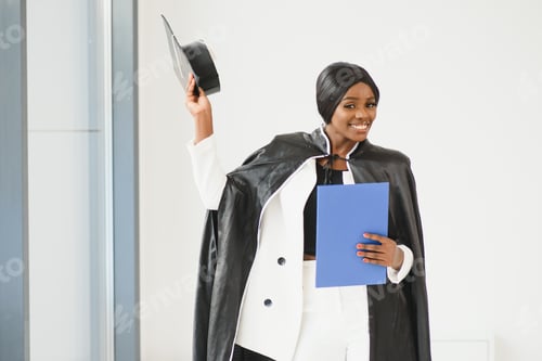 Preview: portrait of Beautiful African-American graduate