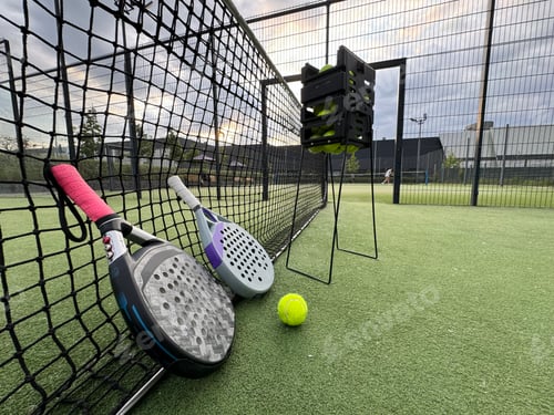 Preview: Paddle tennis racket and ball