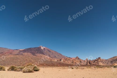 Preview: deserted land and blue sky in Tenerife