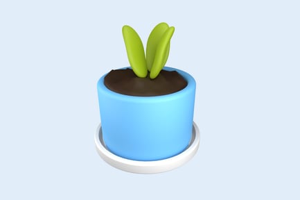 Preview: Small Plant 3D Illustration