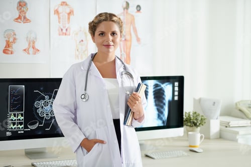 Preview: Female Scientist in Office of Research Center