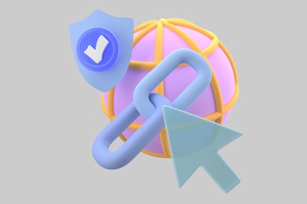 Preview: Secure network globe with link