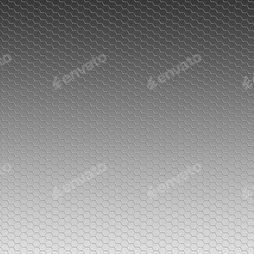 Preview: Silver metal background with hexagon