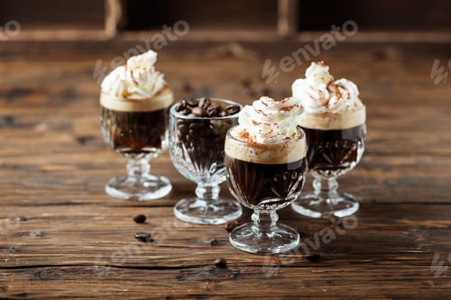 Preview: coffee cocktail with whipped cream