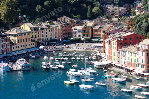 Preview: View of the port in the town of Portofino, Ligurian coast