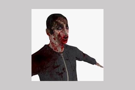 Preview: Figure bloodstained man with extended arms