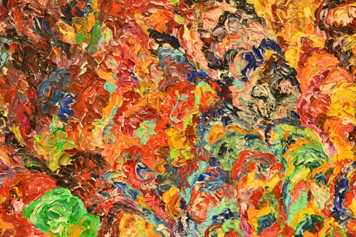 Preview: Fragment of a colorful drawing on the wall. drawing, texture, paint spots, abstract, palette, canvas