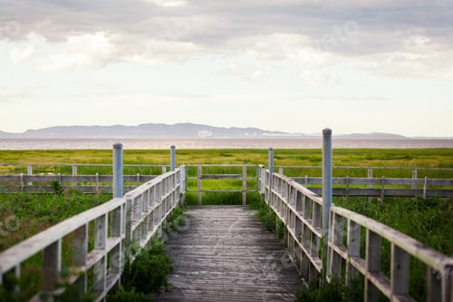 Preview: Amazing Calm Landscape View of a Swamp from a Wood Balcony