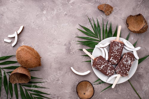 Preview: Coconut popsicles in chocolate glaze