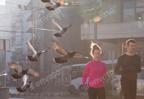 Preview: young couple jogging