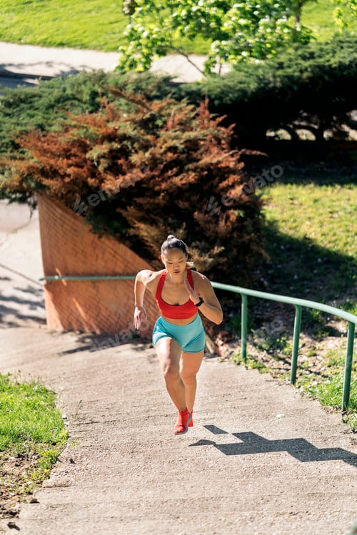 Preview: Asian Woman Training in the Park
