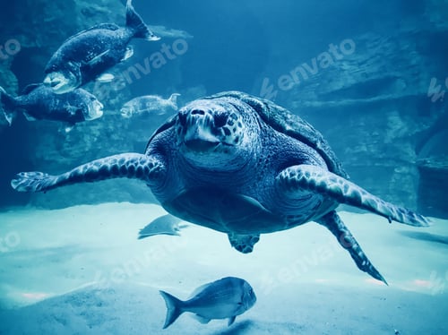 Preview: Amazing water turtle in the ocean