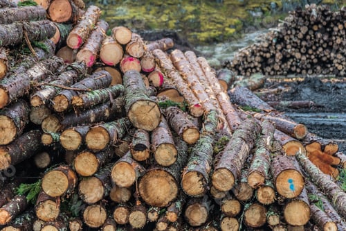 Preview: Wooden logs stacked in pile