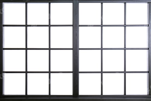 Preview: Window frame with glass, closeup. Home interior