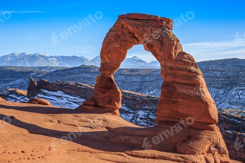 Preview: Clear Beautiful Day On Delicate Arch In Arches National Park, Utah