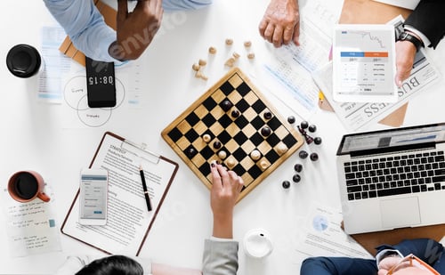 Preview: Chess game business strategy concept