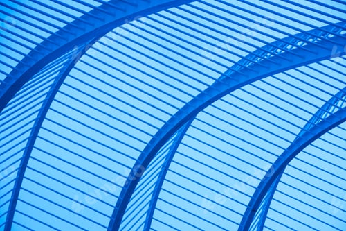 Preview: Geometrical abstract blue lines of modern architecture