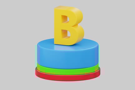 Preview: Cake with letter "B"