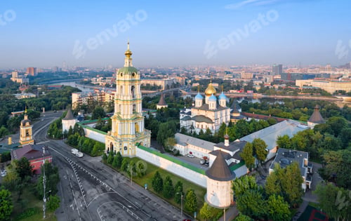 Preview: Novospassky Monastery at dusk, Moscow, Russia