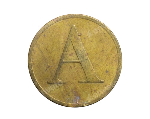 Preview: Polish telephone token on a white isolated background