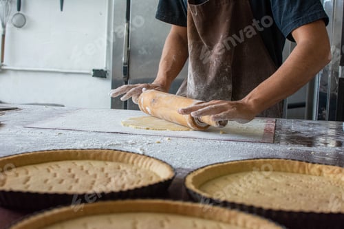 Preview: Baking and kneading cake. Filling the macadamias cake with toffee and chocolate. Preparing mix for t