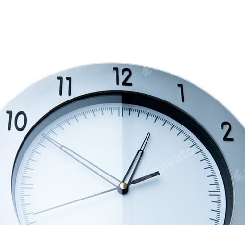 Preview: Wall Clock, isolated on white background