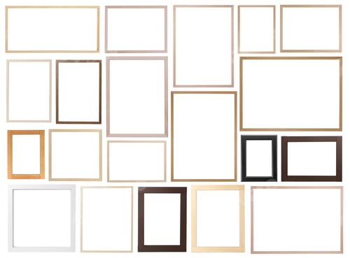 Preview: Set of many different frames isolated on white