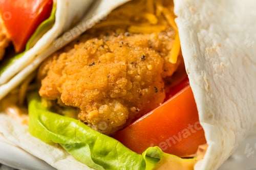 Preview: Healthy Homemade Fried Chicken Wrap
