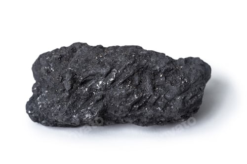 Preview: Natural wood charcoal Isolated on white