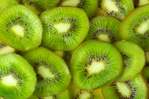 Preview: Fresh Kiwi fruit sliced use for background