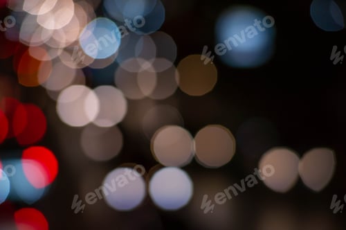 Preview: Abstract bokhe night light on street in the city