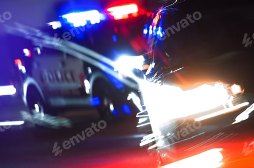 Preview: Hot Pursuit Police Traffic Chase at Night