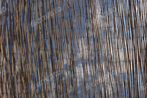 Preview: Sunlight filtered through woven reeds against the light