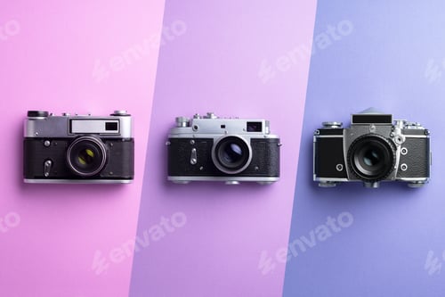 Preview: Multiple vintage cameras