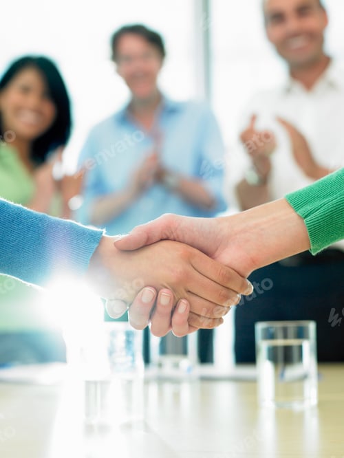 Preview: Closing a business deal by shaking hands