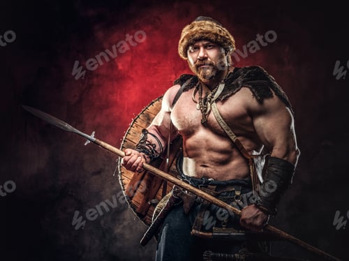Preview: Severe barbarian in warrior clothes