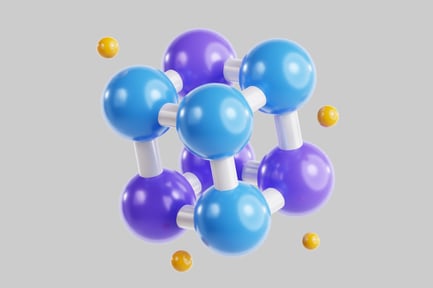 Estrutura molecular esférica abstrata
