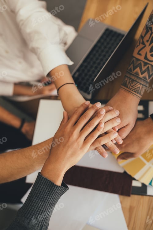 Preview: Team building, hands and business people collaboration.
