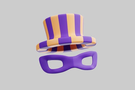 Preview: Striped top hat and mask