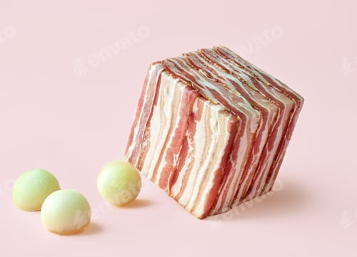 Preview: cube of prosciutto slices