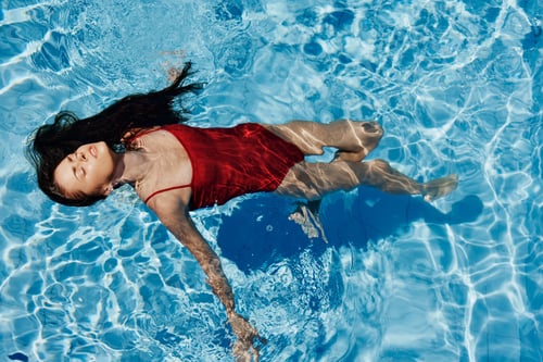 Preview: Sport pool underwater blue active summer person water swim leisure joy