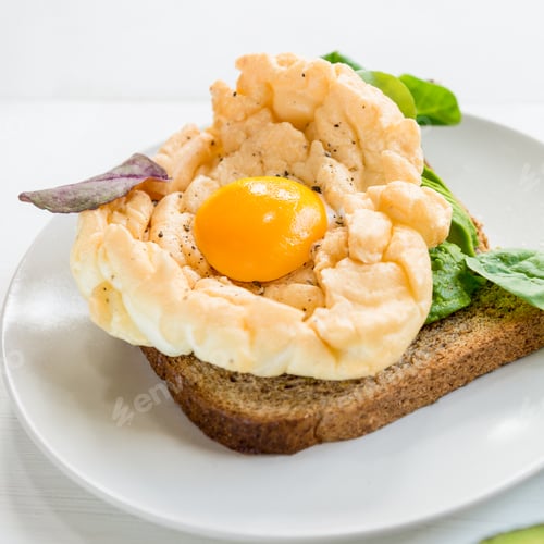 Preview: Breakfast with Wholemeal Bread Toast and Cloud Egg