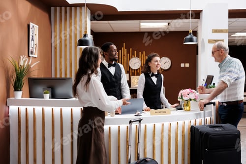 Preview: Tourists arrival with staff assistance