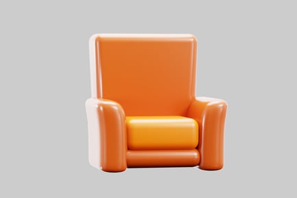 Preview: Orange modern armchair