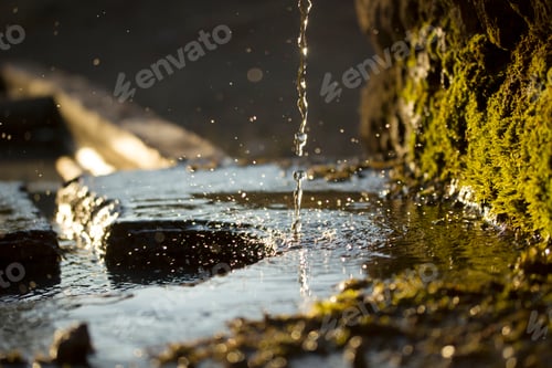 Preview: shepherd fountain at sunset