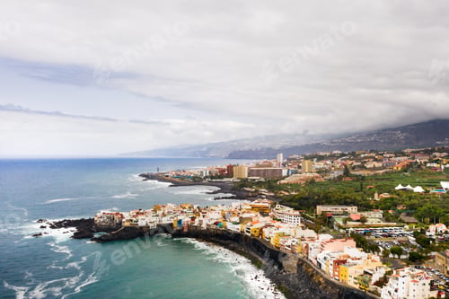 Preview: Top view of the town of Punta Brava near the town of Puerto de la Cruz on the island of Tenerife